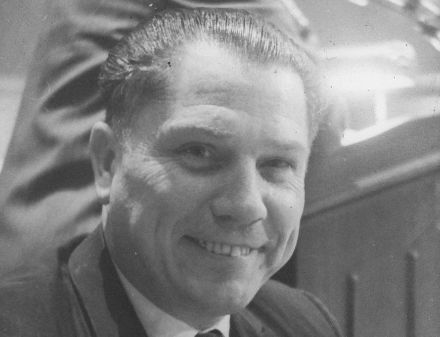 A portrait  photograph of James R. Hoffa
