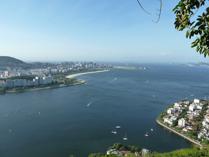 A partial view over the Guanabara bay between Rio de Janerio and Niterói