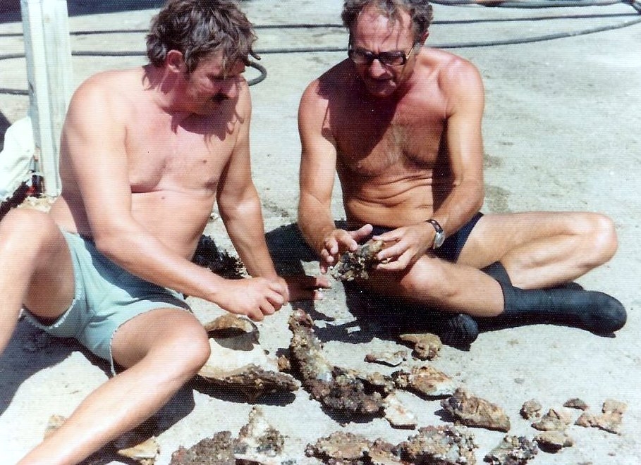 Bob Marx (left) with Israeli marine archaeologist Elisha Linder