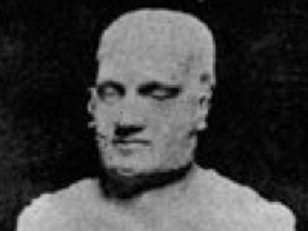 Photo of the Cardiff Giant while on display at the Bastable in Syracuse, NY. Circa 1869.