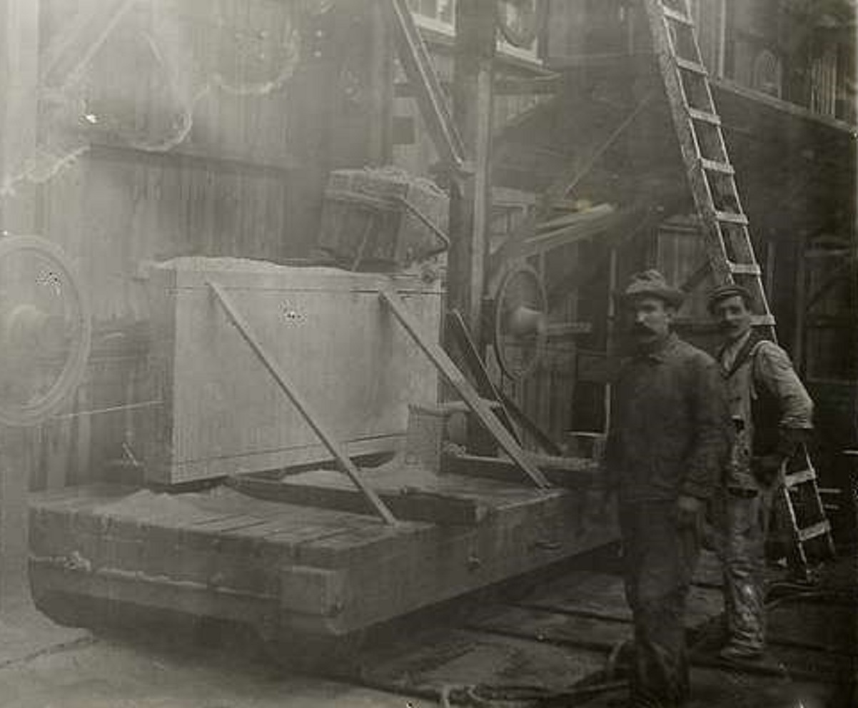 A Marble Yard with workers In Long Island - 1907