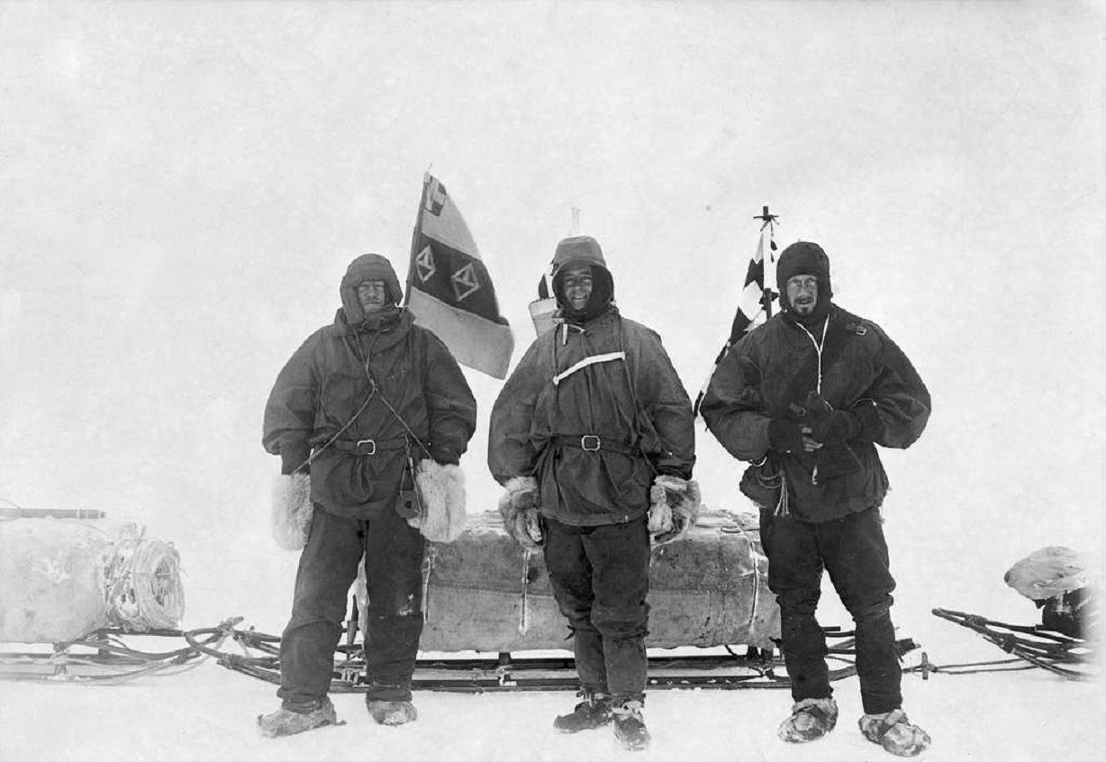 Ernest Henry Shackleton, Captain Robert Falcon Scott and Dr. Edward Adrian Wilson on the British National Antarctic Expedition - 1902