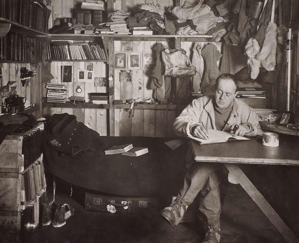 Robert Falcon Scott In The Cape Evans Hut October - 1911