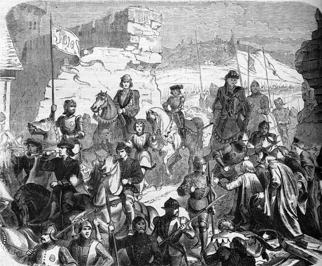 King Charles VI victorious of the Flemish at the Battle of Roosebeke