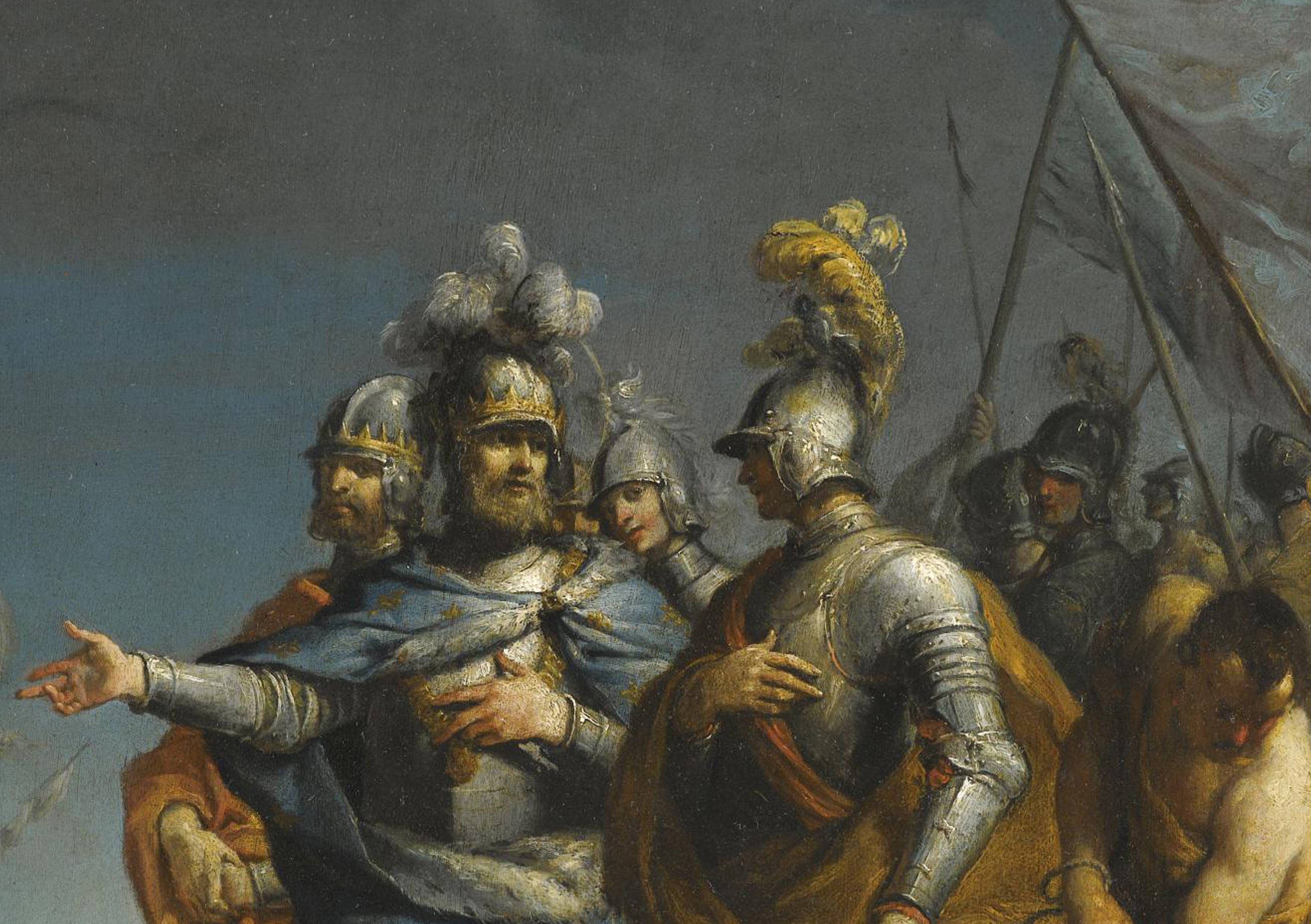 Louis IX of France going to battle