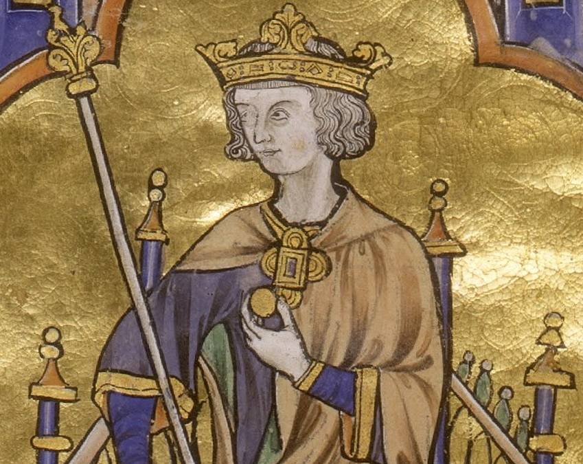 Louis IX of France golden portrait