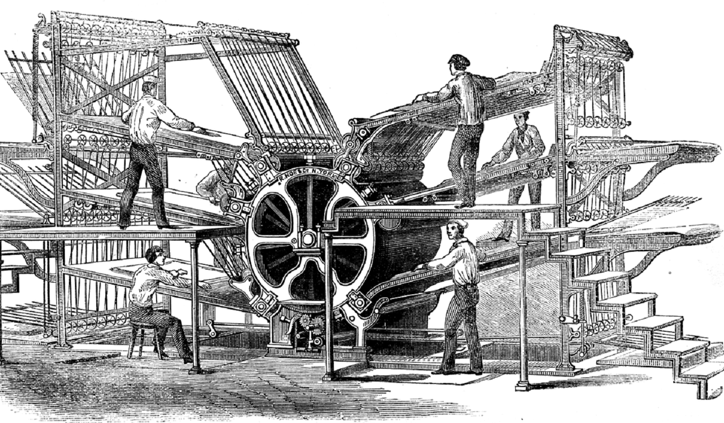 Printing press—six cylinder design - 1864