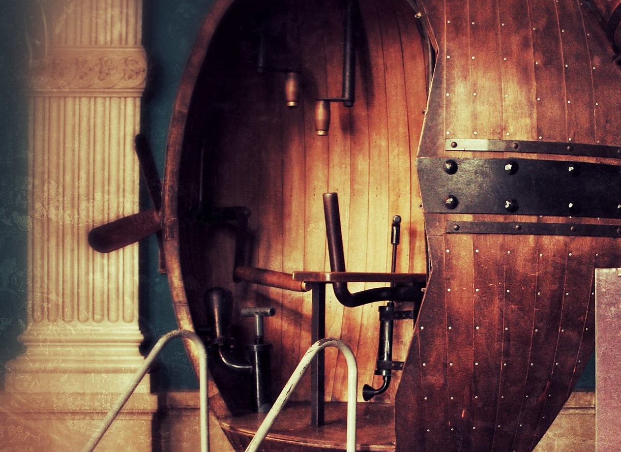 The first American submarine.