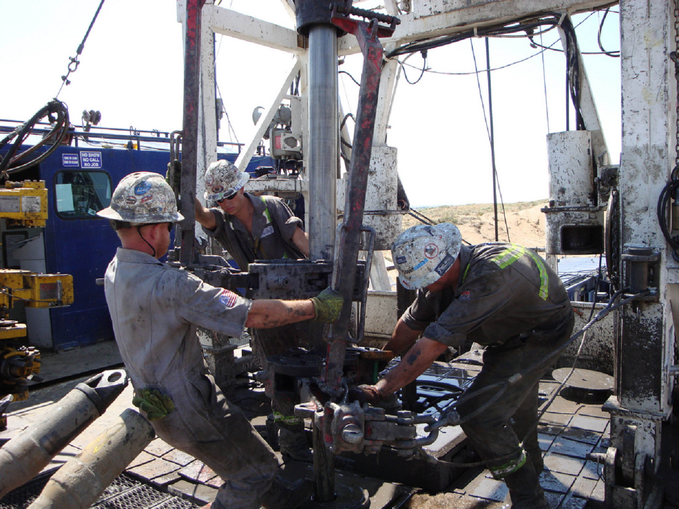 Workers working on a drilling rig - 2008