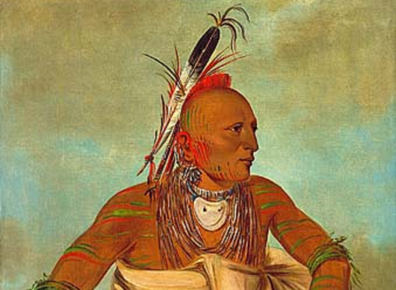 Osage warrior of the Wha-sha-she band