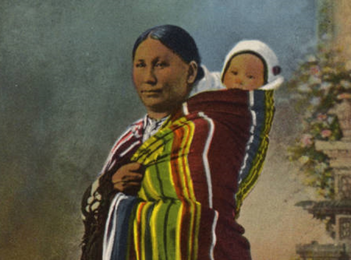 Oklahoma - Osage Indian Woman And Papoose