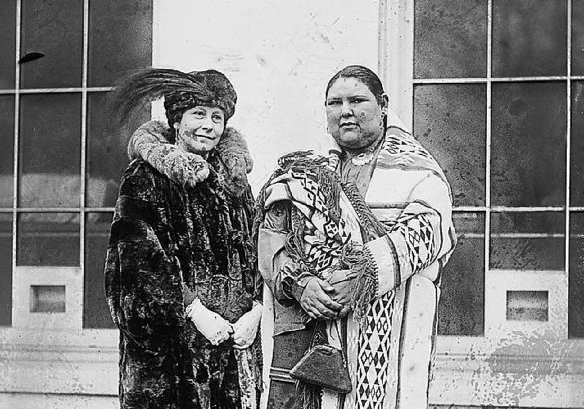 Osage Indian woman with other female - 1923