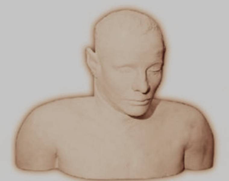 plaster cast of the dead man found on Somerton Beach