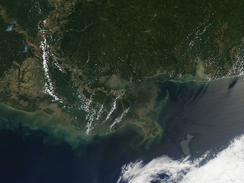 Satellite image of the  Gulf of Mexico