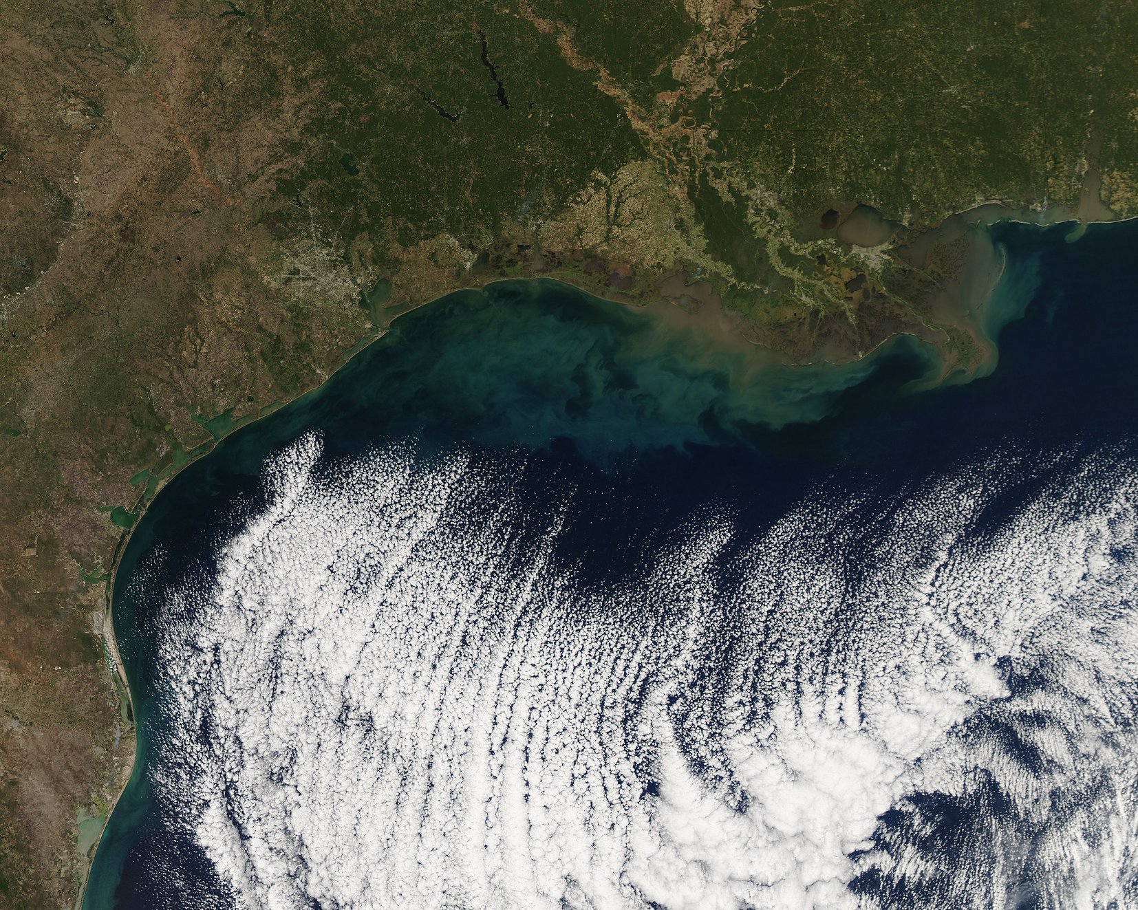Cloud streets in the Western Gulf of Mexico