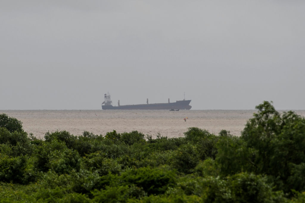 The abadoned Indonesian ship