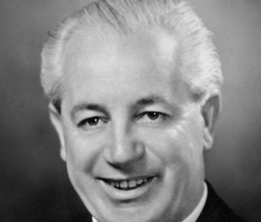 Grayscale Portrait Photo of Harold Holt