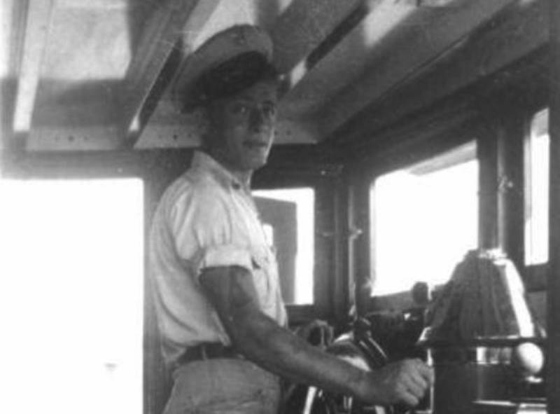 Ship's wheelhouse in 1942