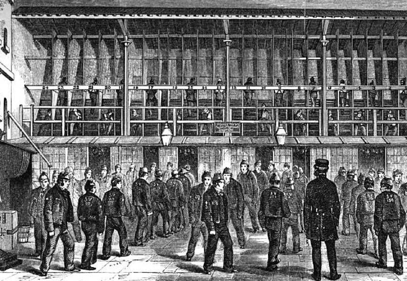 Prisoners Working At The Tread-wheel - 1864
