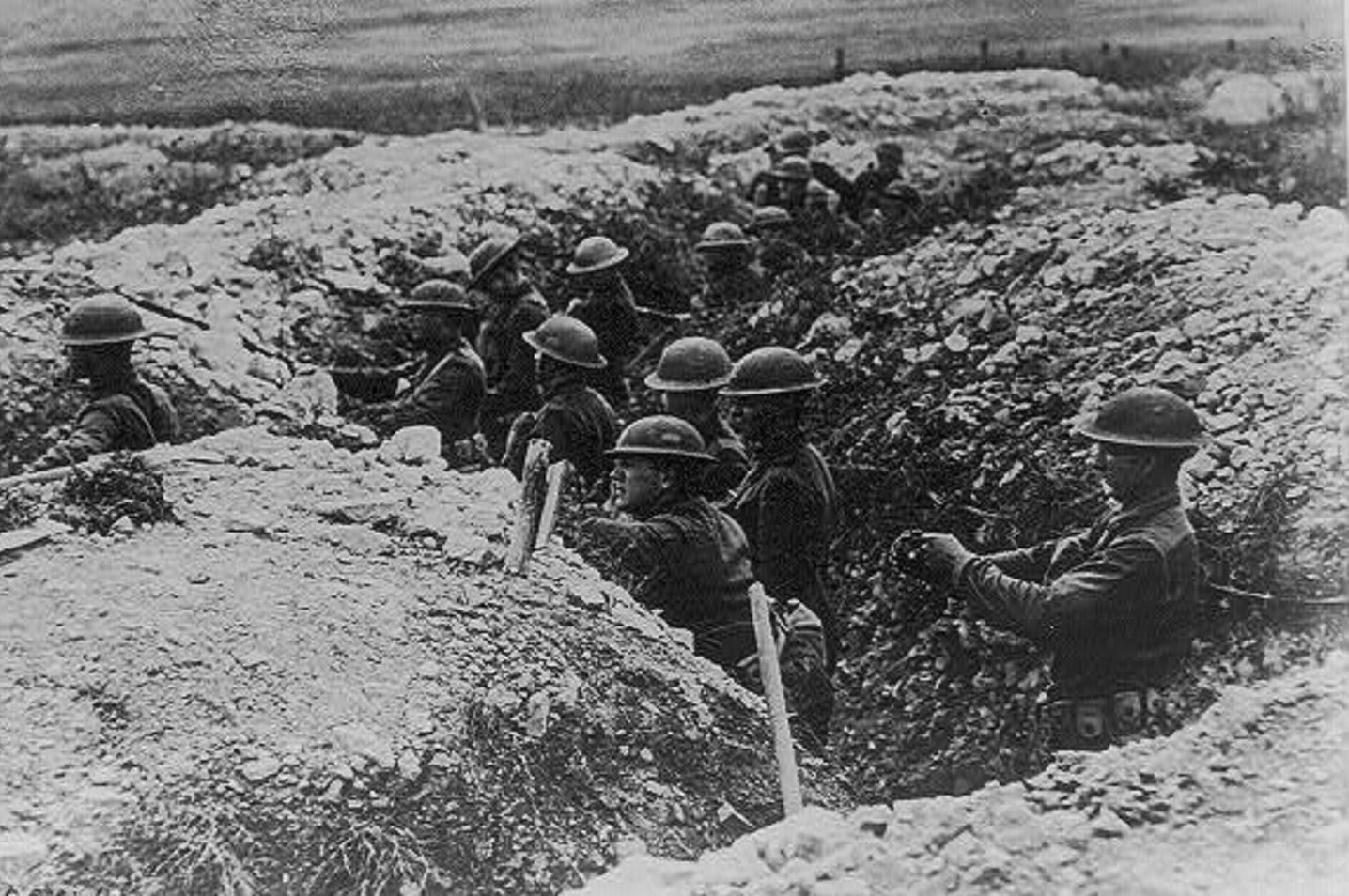 American Soldiers In Trenches France - 1918