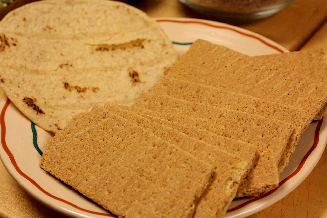 Graham Crackers on a plate.