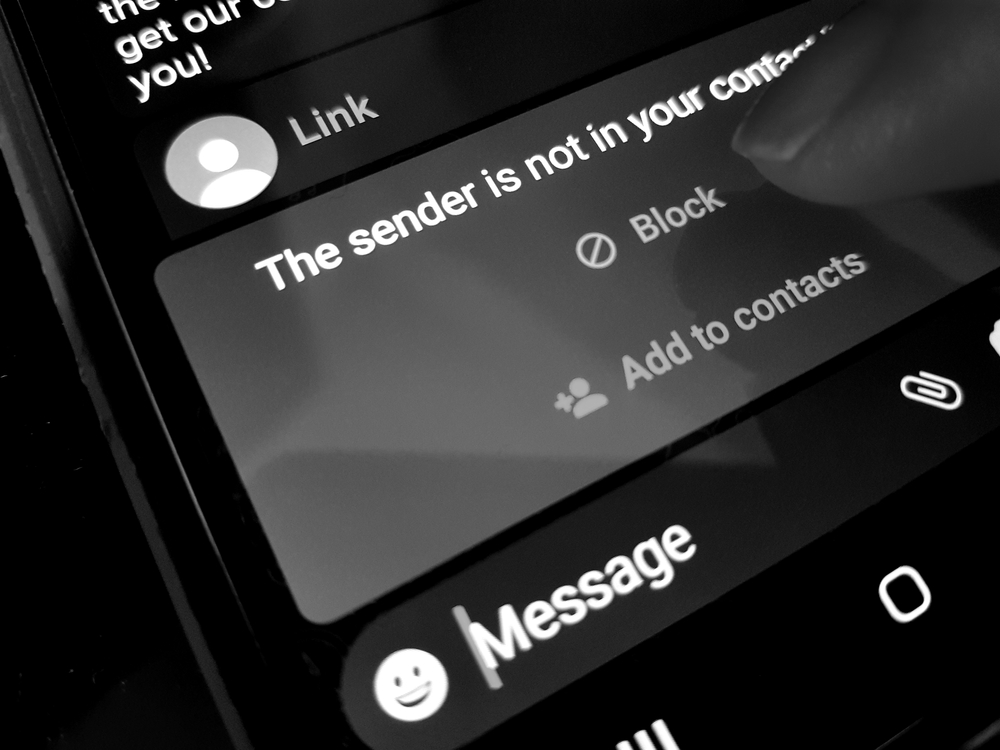 image of Block unknown sender screen