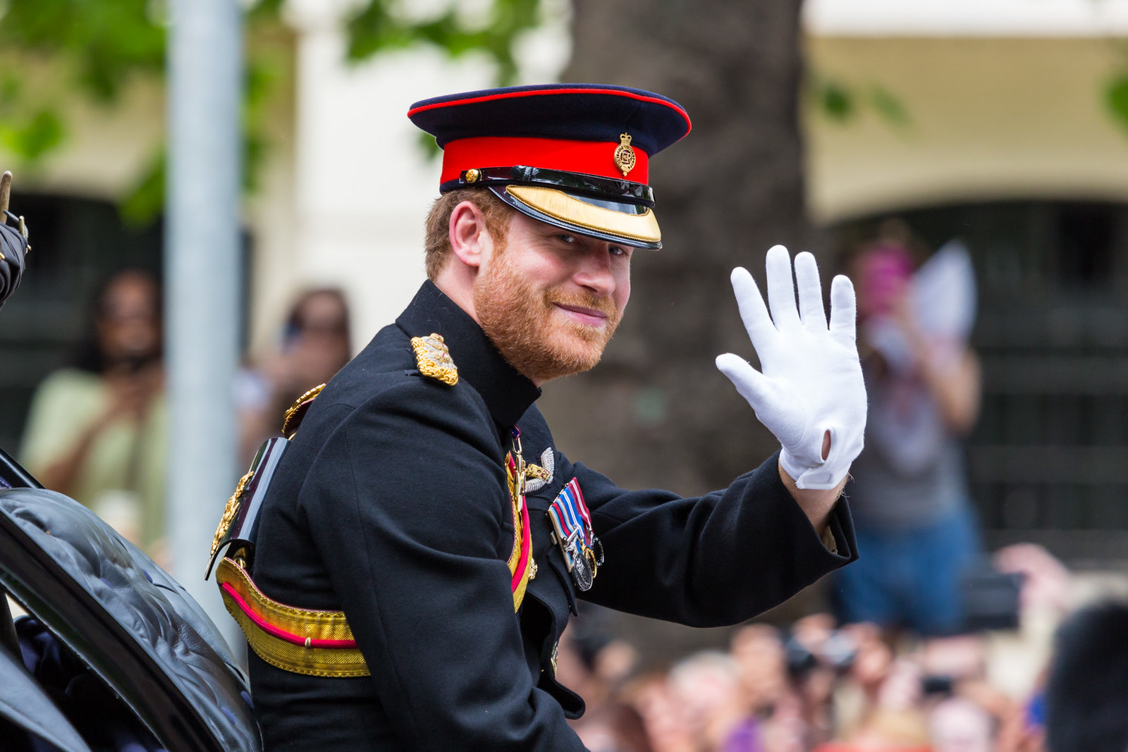 Prince Harry, wearing uniform of the Blues & Royals.