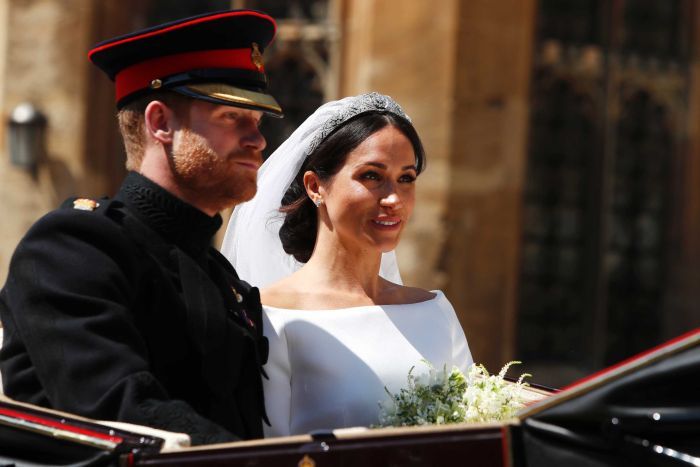 Portrait Photo of Meghan Markle and Prince Harry at their wedding