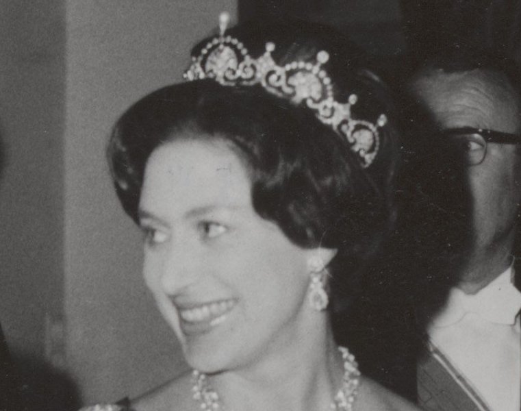 Grayscale Portrait Photo of Princess Margaret