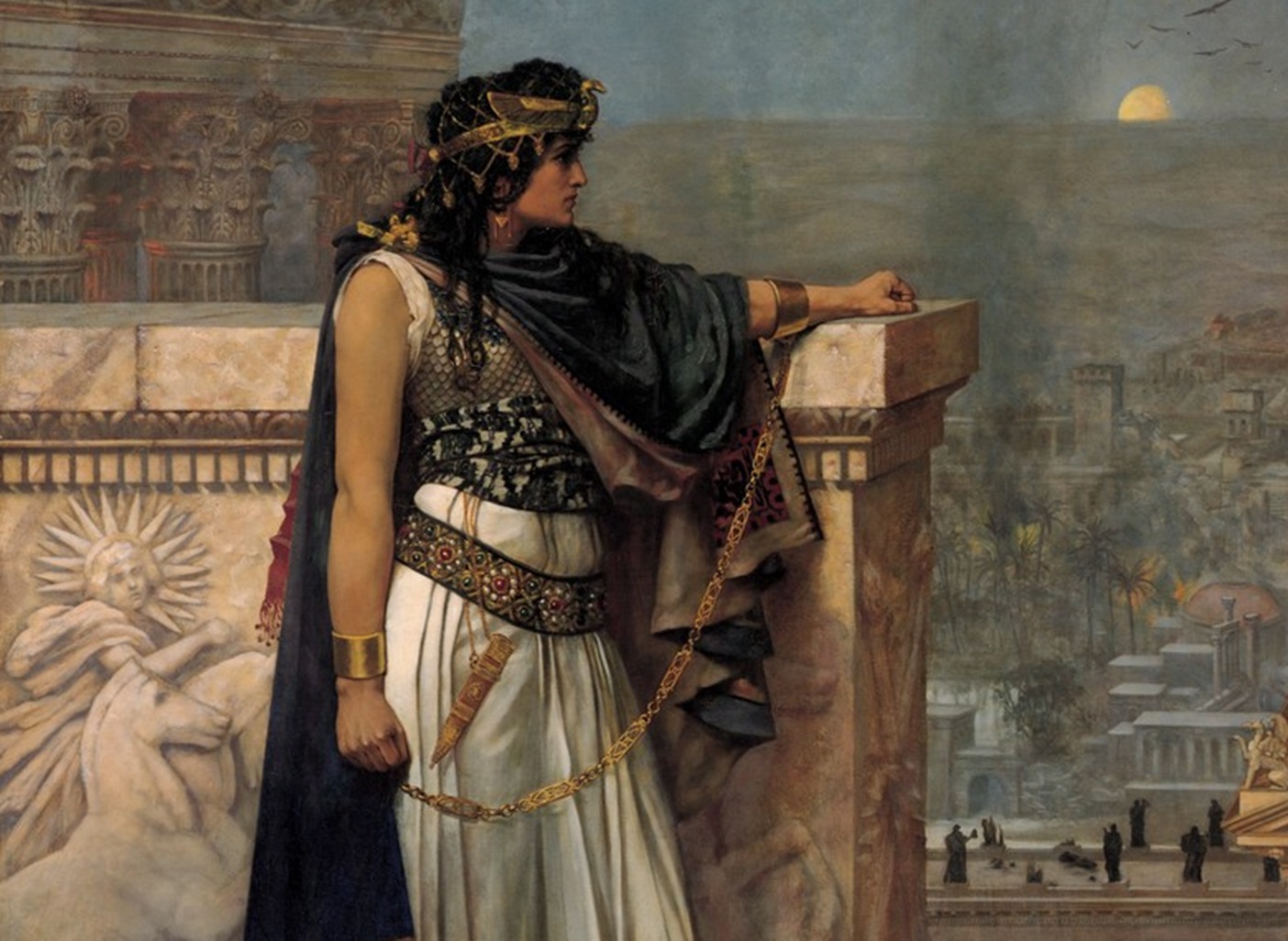 Painting of Queen Zenobia's Last Look upon Palmyra (1888)