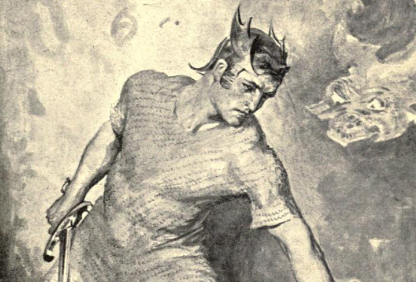 Illustration of Beowulf - 1910