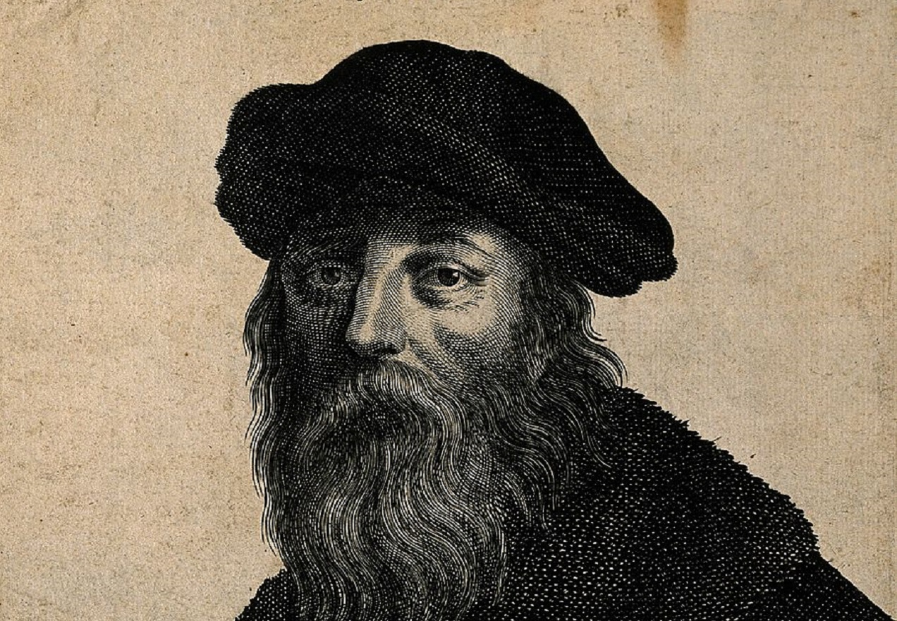 Portrait print of Pythagoras.