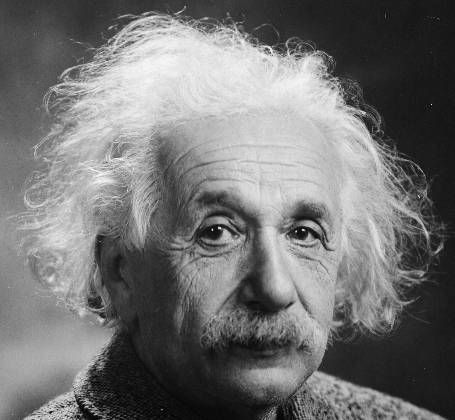 Grayscale Portrait Photo of Albert Einstein in gray outfit
