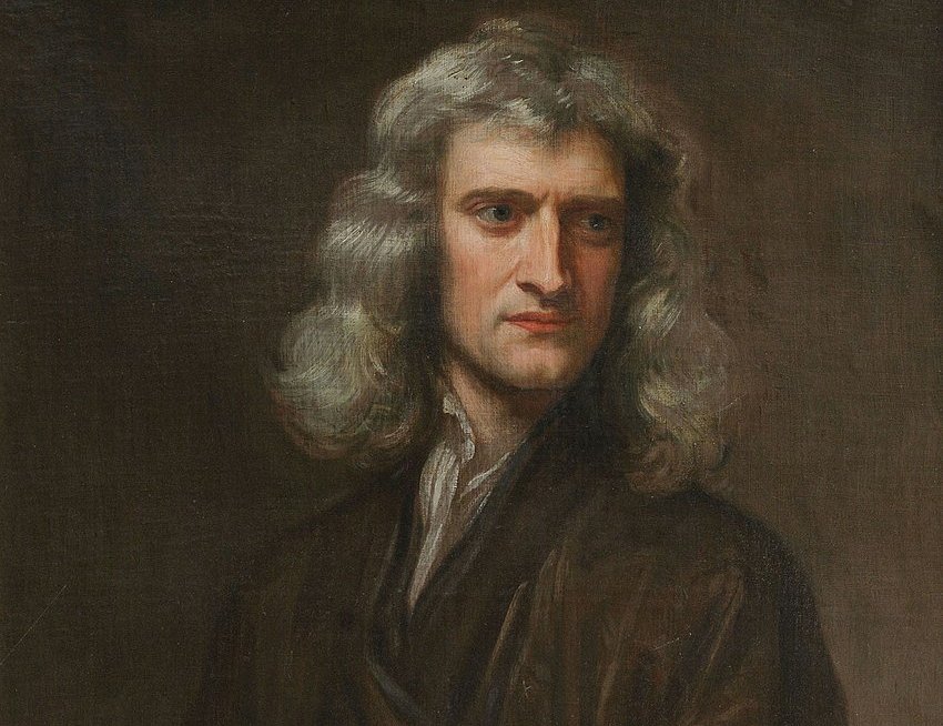 Portrait Painting of Sir Isaac Newton by Godfrey Kneller