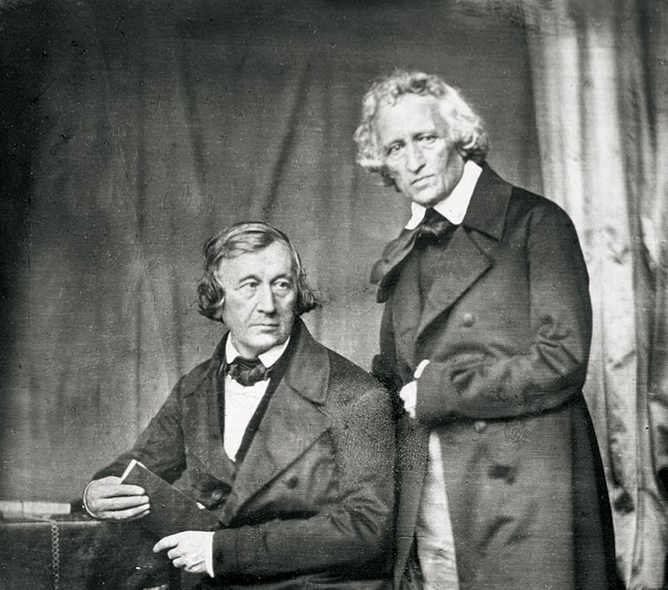 Grayscale Portrait Photo of Brothers Grimm, Wilhelm and Jacob