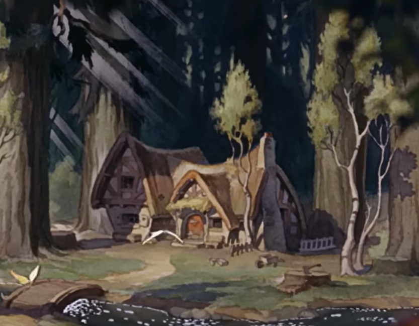 Screenshot from the animated movie Snow White and the Seven Dwarfs (1937)