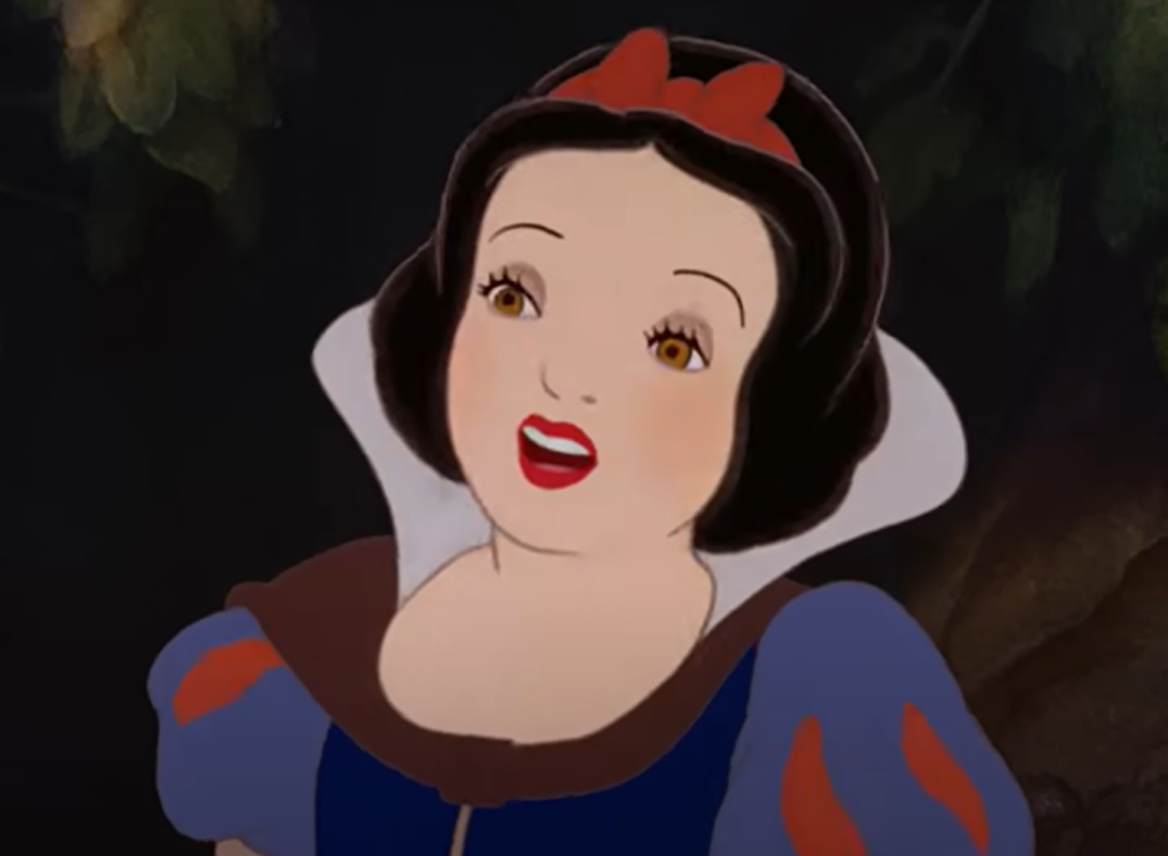 Screenshot from the animated movie Snow White and the Seven Dwarfs (1937)