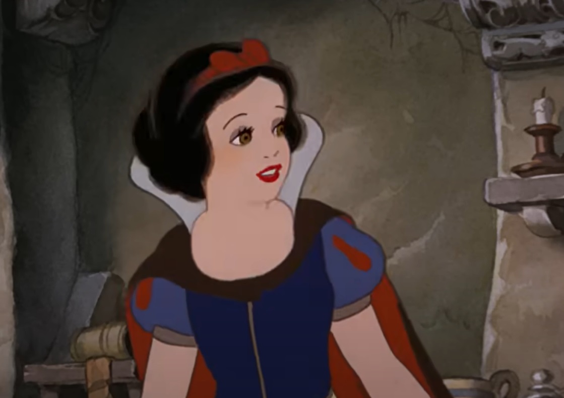 Screenshot from the animated movie Snow White and the Seven Dwarfs (1937)