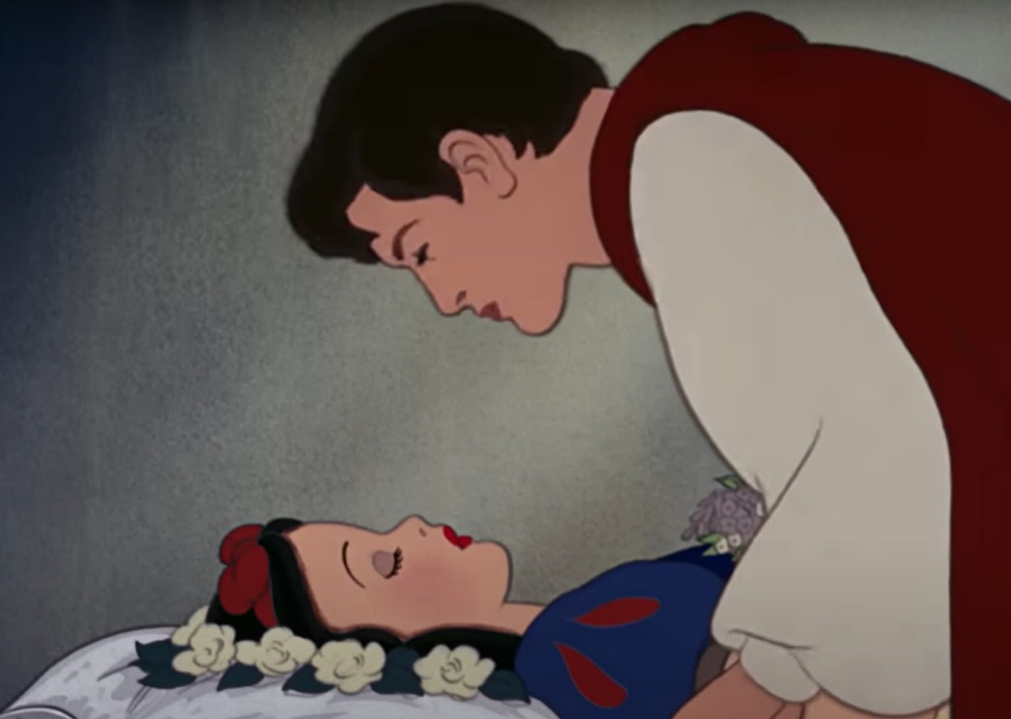 Screenshot from the animated movie Snow White and the Seven Dwarfs (1937)