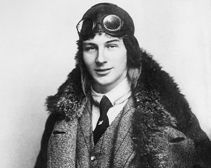 Grayscale Portrait Photo of Anthony Fokker in dark outfit