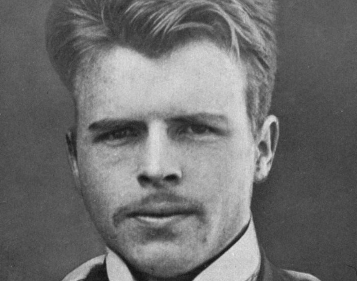 Grayscale Portrait Photo of Hermann Rorschach in a dark suit