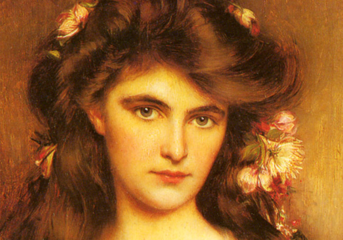 Lynch Albert A Young Beauty With Flowers In Her Hair