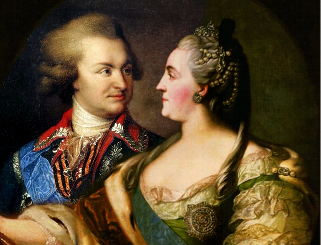 Catherine II And Potemkin (Modern Collage)