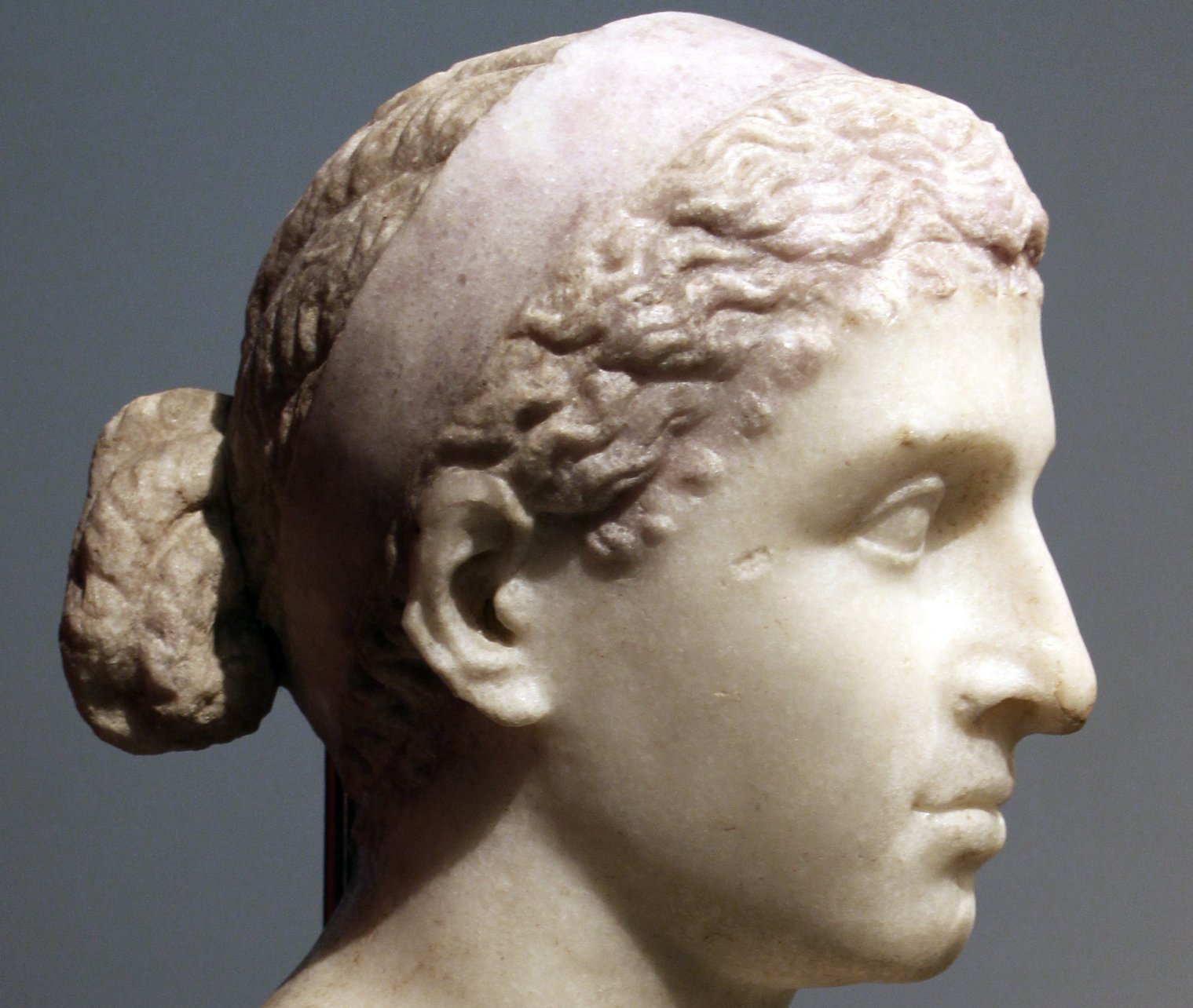 Ancient Roman Head sculpture of Cleopatra VII Thea Philopator