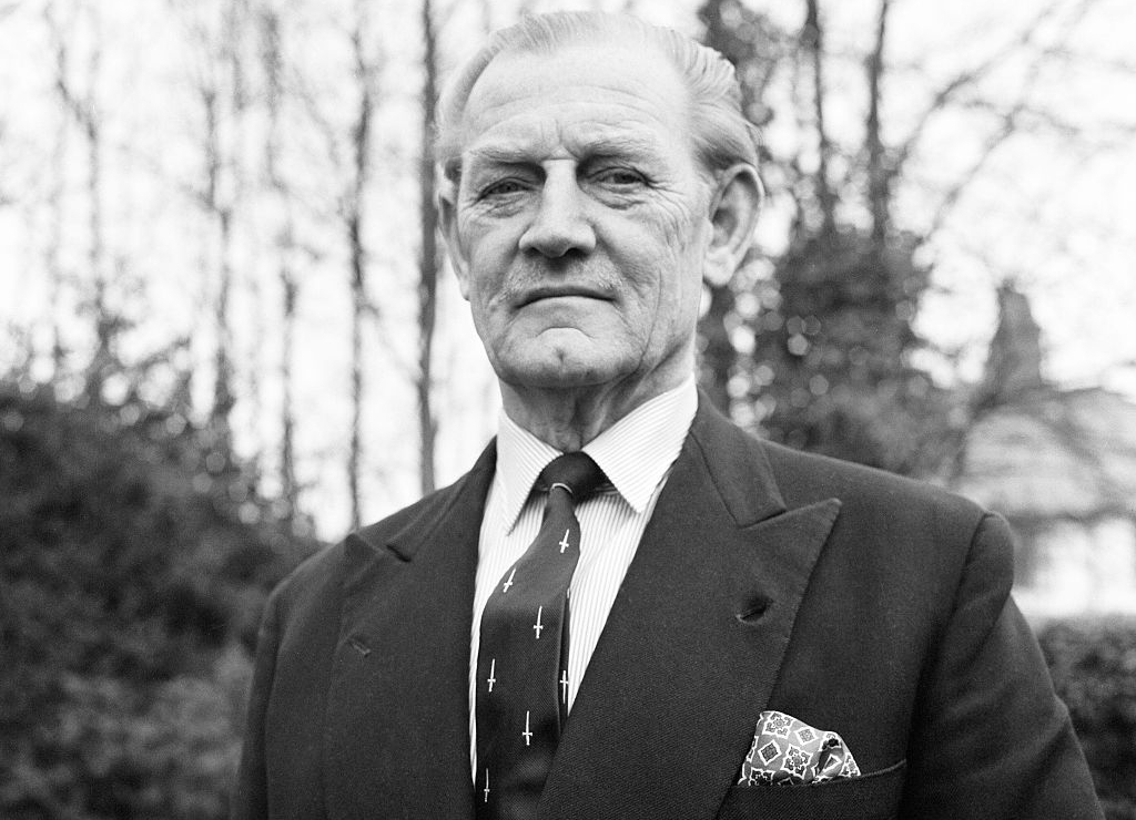 Lieutenant Colonel John Malcolm Thorpe Fleming Churchill in suit