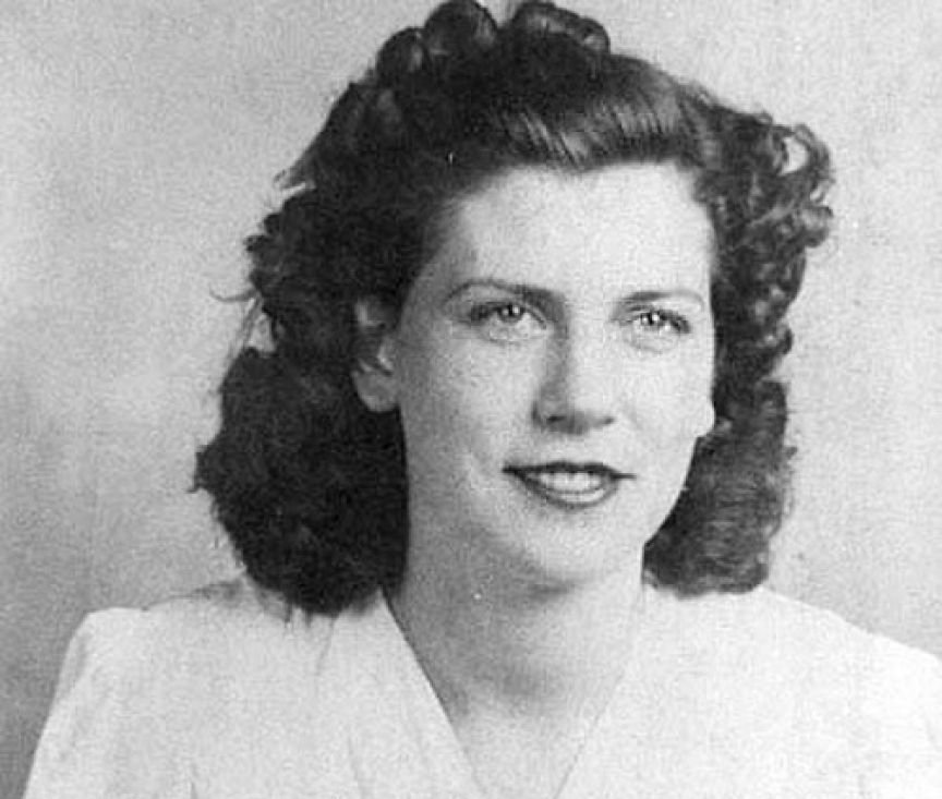 Grayscale Portrait Photo of Margaret E. Knight in a white shirt