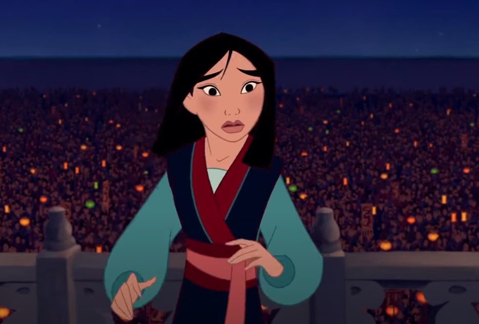 Screenshot from the animated musical coming-of-age action-adventure film Mulan (1998)