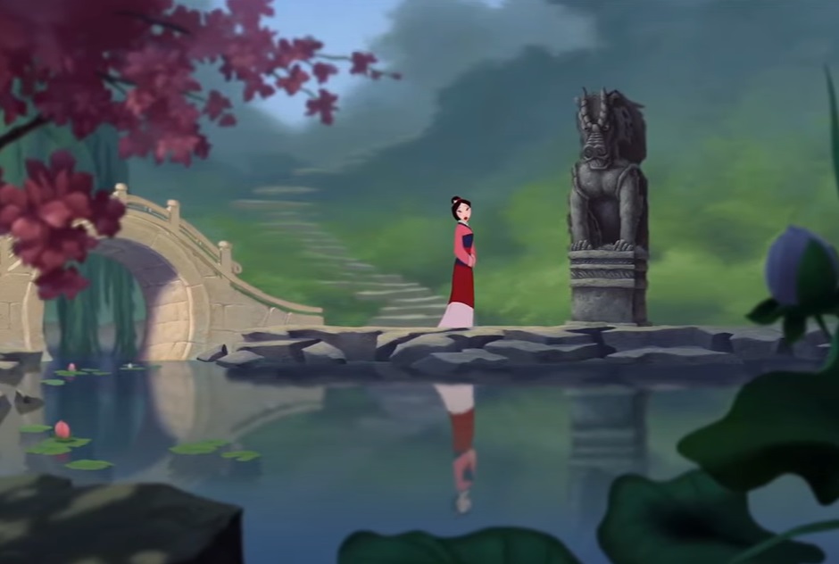 Screenshot from the animated musical coming-of-age action-adventure film Mulan (1998)
