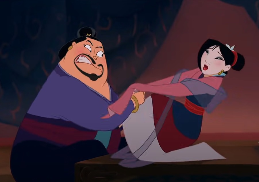 Screenshot from the animated musical coming-of-age action-adventure film Mulan (1998)