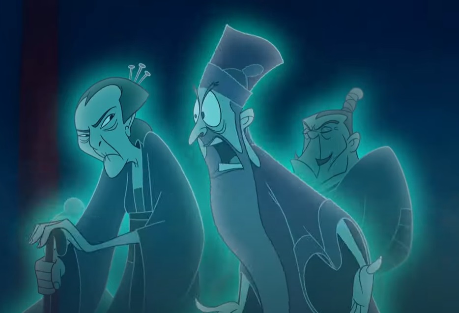 Screenshot from the animated musical coming-of-age action-adventure film Mulan (1998)